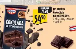 Albert Dr. Oetker Čokoláda na pečení 46% nabídka