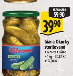 Albert Giana Okurky sterilované 6-9 cm nabídka