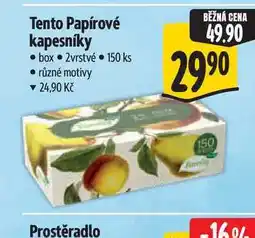 Albert Tento Papírové kapesníky 150 ks nabídka