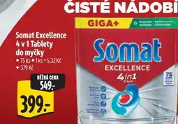 Albert Somat Excellence 4 v 1 Tablety do myčky 75 ks nabídka