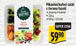 Albert Fresh Bistro pikantní kuřecí salát s černou fazolí nabídka