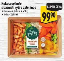 Albert Fresh Bistro kokosové kuře s basmati rýží a zeleninou nabídka