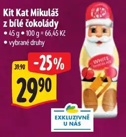 Albert Kit Kat Mikuláš z bílé čokolády nabídka