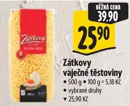 Albert Zátkovy vaječné těstoviny nabídka