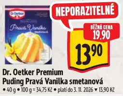 Albert Dr. Oetker Premium Puding Pravá Vanilka smetanová nabídka