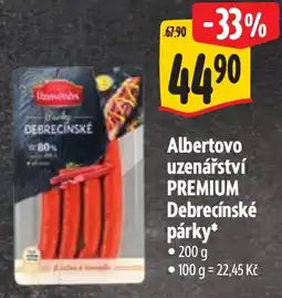 Albert Albertovo uzenářství premium debrecínské párky nabídka
