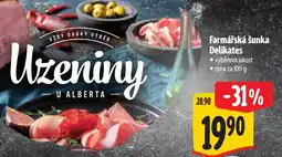 Albert Uzeniny U Alberta Farmářská šunka Delikates nabídka