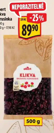Albert albert klikva brusinka kanadská nabídka