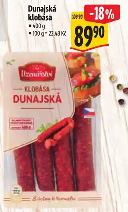Albert Uzenářství klobása dunajská nabídka