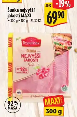 Albert Uzenářství šunka nejvyšší jakosti nabídka