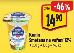 Albert Kunín Smetana na vaření 12% nabídka