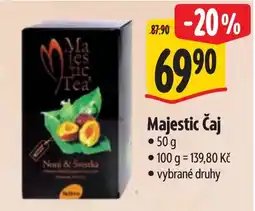 Albert Majestic Čaj nabídka