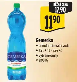 Albert Gemerka přírodní minerální voda nabídka