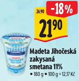Albert Madeta jihočeská zakysaná smetana 11% nabídka