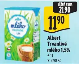 Albert Albert Trvanlivé mléko 1,5% nabídka