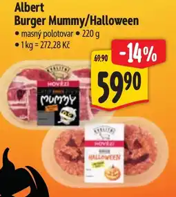 Albert Albert Burger Mummy/Halloween nabídka