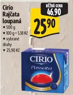 Albert Cirio rajčata loupaná nabídka
