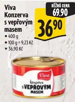 Albert Viva konzerva s vepřovým masem nabídka