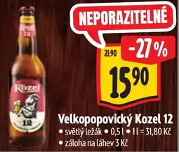 Albert Velkopopovický Kozel 12 nabídka