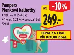 Albert Pampers plenkove kalhotky nabídka