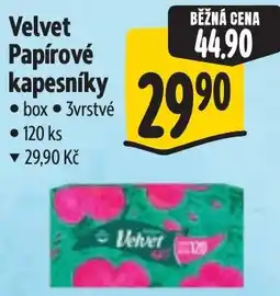 Albert Velvet papírové kapesníky nabídka