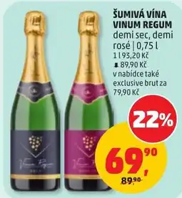 Penny Market Vinum Regum šumivá vína demi sec, demi rosé nabídka