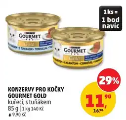 Penny Market Gourmet gold kuřecí, s tuňákem nabídka