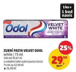 Penny Market Odol zubní pasta velvet white nabídka