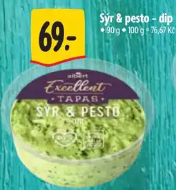 Albert albert excellent tapas sýr & pesto dip nabídka
