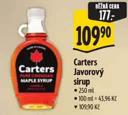 Albert Carters javorový sirup nabídka