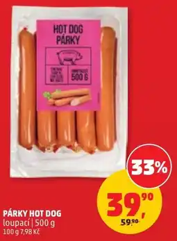 Penny Market Párky hot dog nabídka