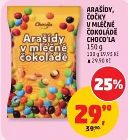 Penny Market Choco'la arašidy v mléčné čokoládě nabídka