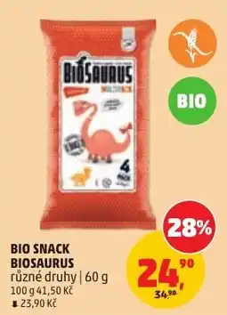 Penny Market Biosaurus bio snack nabídka
