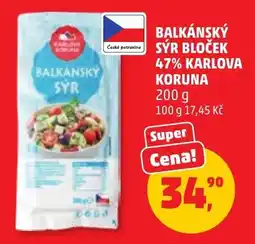 Penny Market Balkánský sýr bloček 47% karlova koruna nabídka
