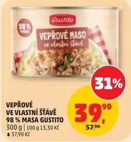 Penny Market Gustito vepřové maso ve vlastní šťávě nabídka