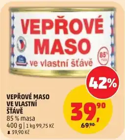 Penny Market Vepřové maso ve vlastní šťávě nabídka
