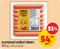 Penny Market Klatovské kuřecí párky nabídka