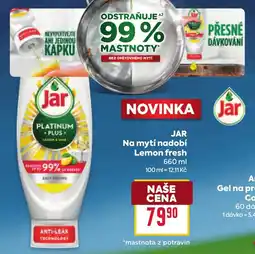 Billa Jar na mytí nadobí lemon fresh nabídka
