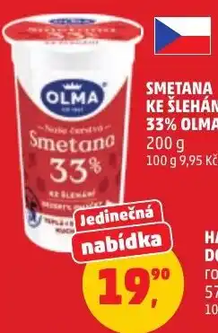 Penny Market Smetana ke šlehání 33% olma nabídka