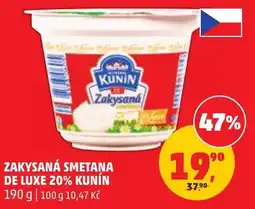 Penny Market Kunin zakysaná smetana de luxe 20% nabídka