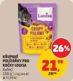 Penny Market Louisa křupavé polštářky pro kočky nabídka