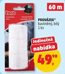 Penny Market Toro provázek bavlněný bílý nabídka