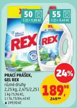 Penny Market Rex prací prášek nabídka