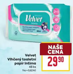Billa Velvet vlhčený toaletní papír intima nabídka