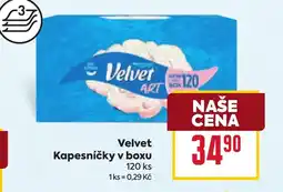 Billa Velvet kapesníčky v boxu nabídka