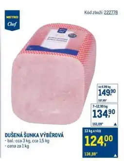 Makro Dušená šunka výběrová nabídka