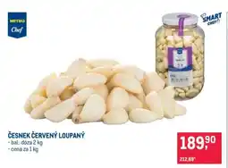 Makro Česnek červený loupaný nabídka