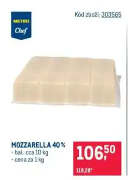 Makro Mozzarella 40 % nabídka