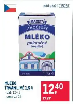 Makro Mléko trvanlivé 1,5 % nabídka
