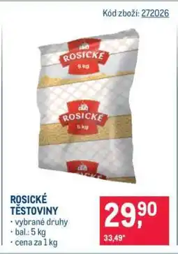 Makro Rosické těstoviny nabídka